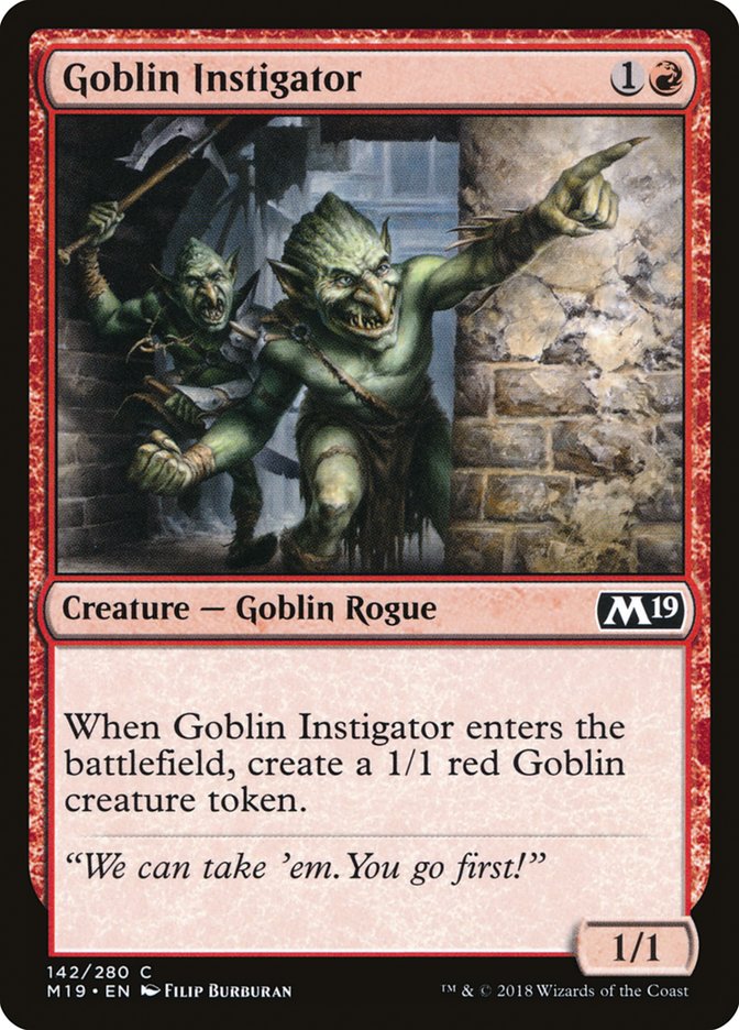 Goblin Instigator [Core Set 2019] | Card Citadel