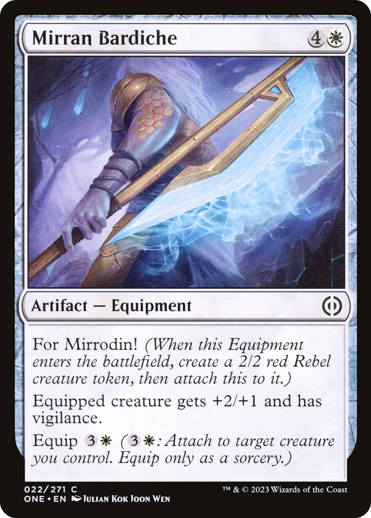 Mirran Bardiche [Phyrexia: All Will Be One] | Card Citadel