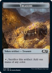 Treasure // Zombie Double-sided Token [Core Set 2021 Tokens] | Card Citadel