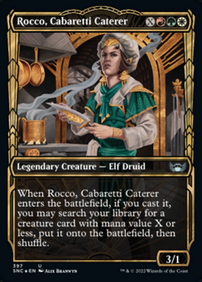 Rocco, Cabaretti Caterer (Showcase Golden Age Gilded Foil) [Streets of New Capenna] | Card Citadel