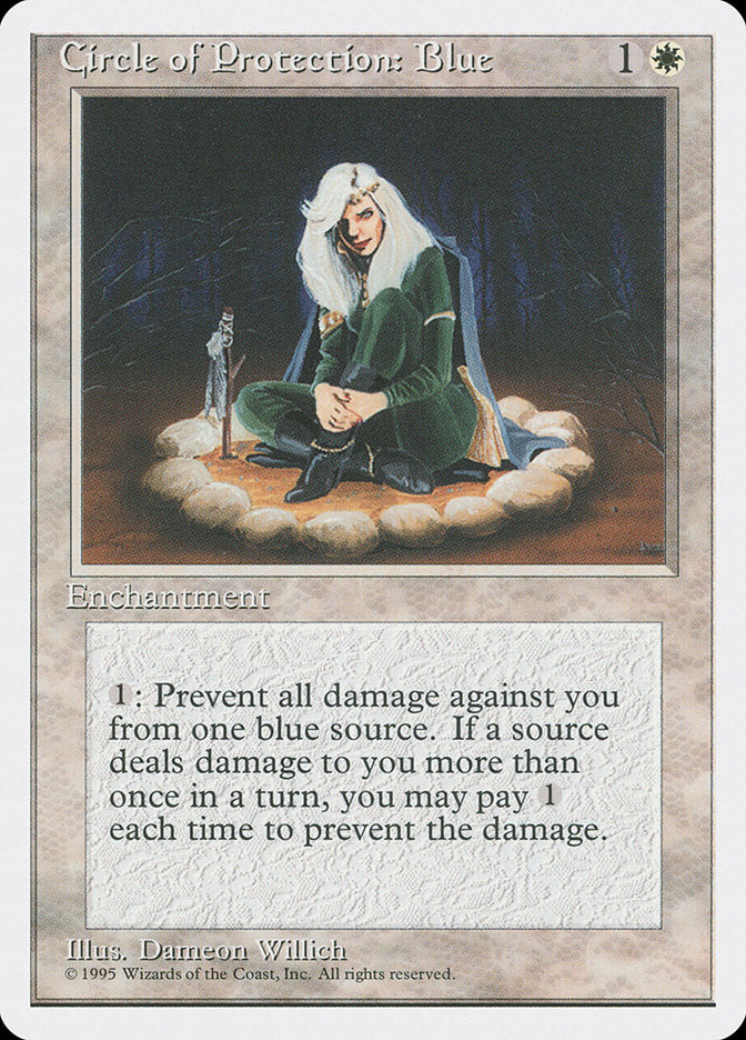 Circle of Protection: Blue [Fourth Edition] | Card Citadel