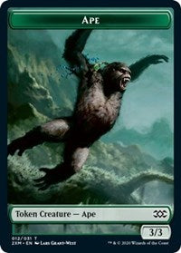 Ape // Elemental Double-sided Token [Double Masters Tokens] | Card Citadel