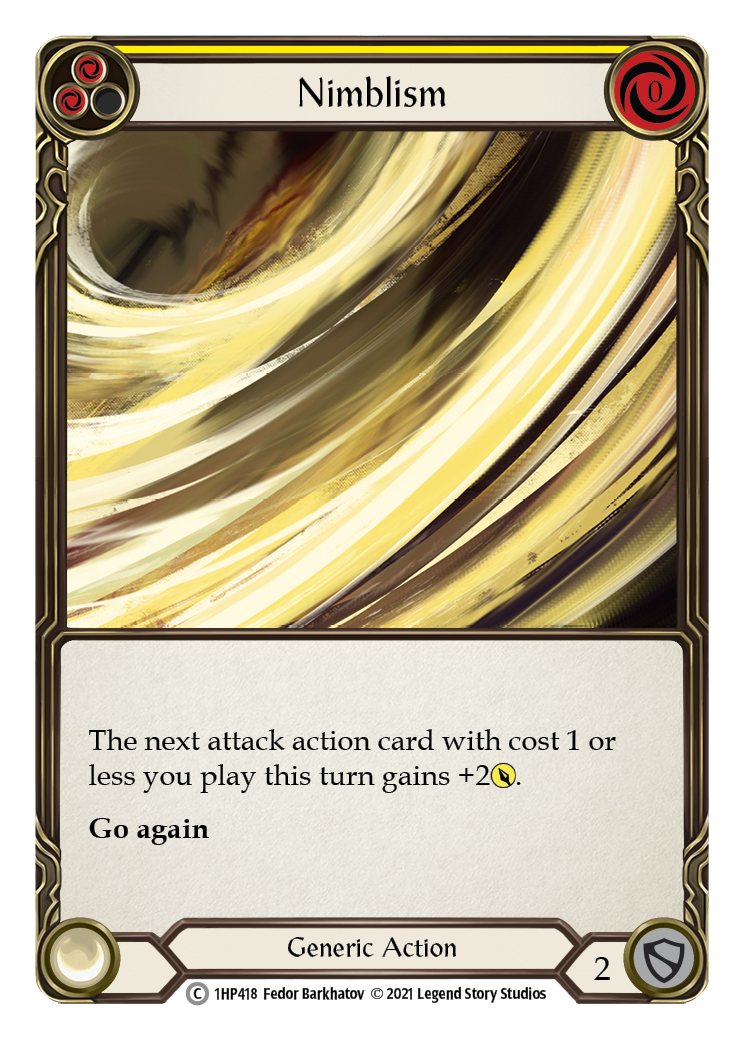 Nimblism (Yellow) [1HP418] | Card Citadel