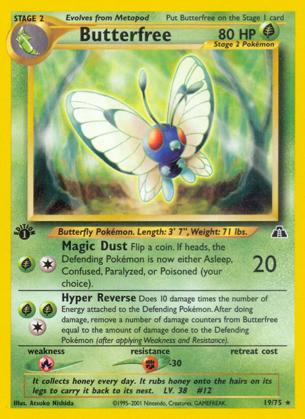 Butterfree (19/75) [Neo Discovery 1st Edition] | Card Citadel
