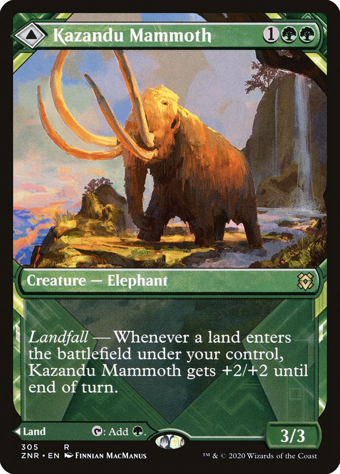 Kazandu Mammoth // Kazandu Valley (Showcase) [Zendikar Rising] | Card Citadel