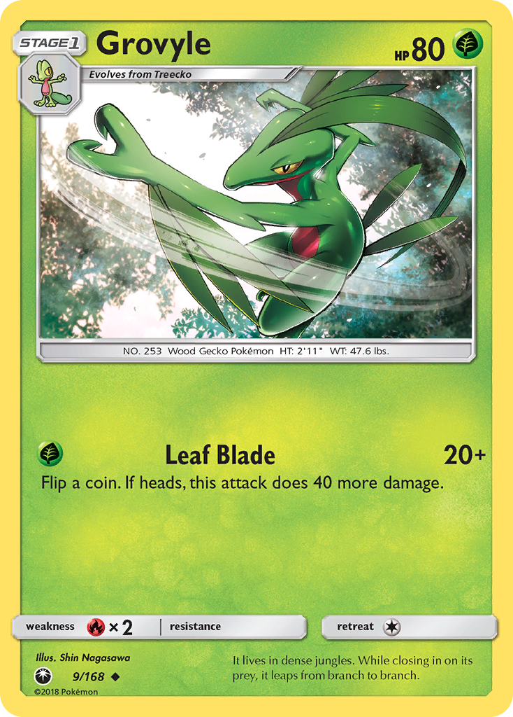 Grovyle (9/168) [Sun & Moon: Celestial Storm] | Card Citadel