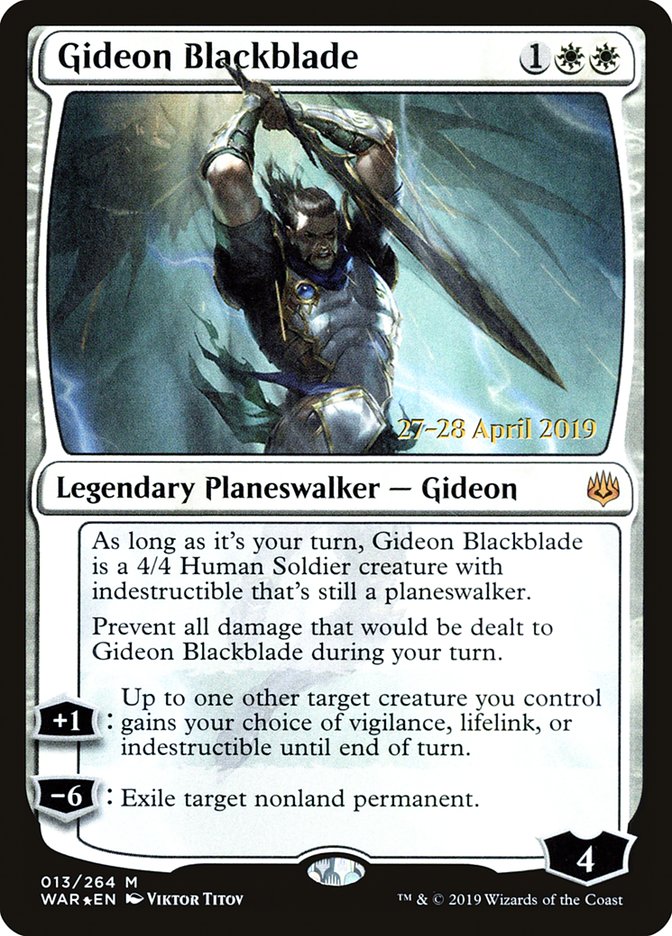 Gideon Blackblade  [War of the Spark Prerelease Promos] | Card Citadel