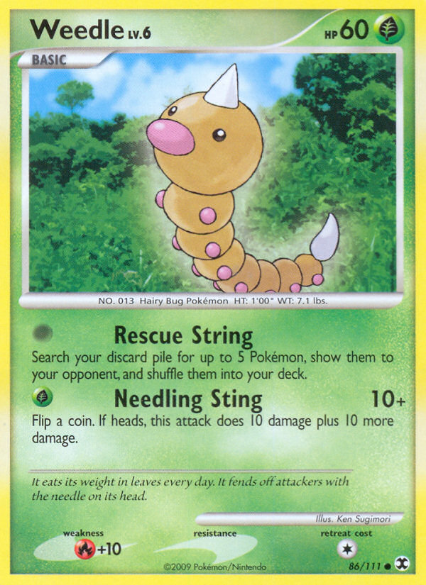 Weedle (86/111) [Platinum: Rising Rivals] | Card Citadel