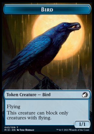 Bird Token [Innistrad: Midnight Hunt Tokens] | Card Citadel