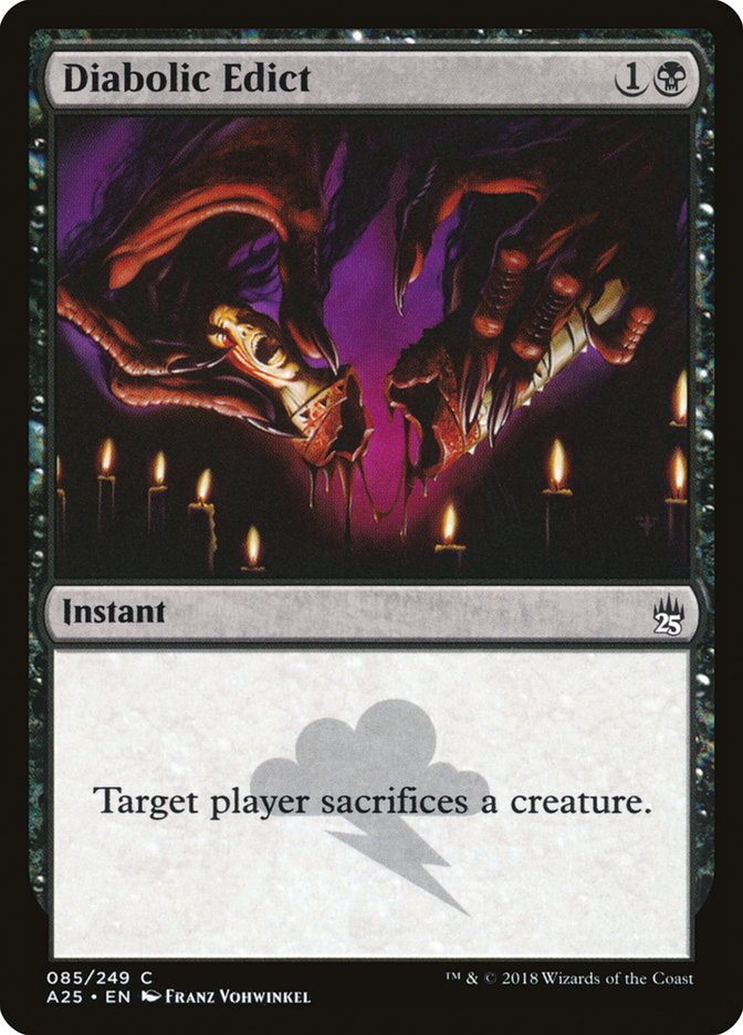 Diabolic Edict [Masters 25] | Card Citadel