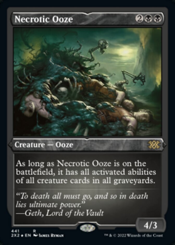 Necrotic Ooze (Foil Etched) [Double Masters 2022] | Card Citadel