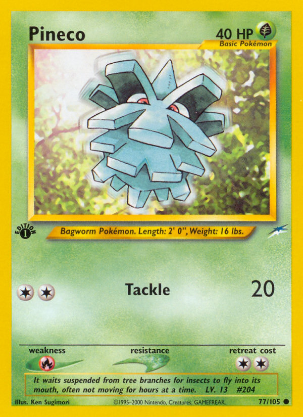 Pineco (77/105) [Neo Destiny 1st Edition] | Card Citadel