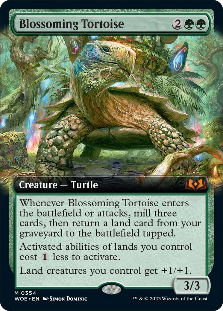 Blossoming Tortoise (Extended Art) [Wilds of Eldraine] | Card Citadel