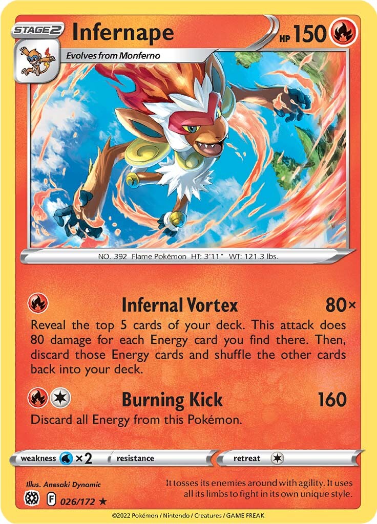 Infernape (026/172) [Sword & Shield: Brilliant Stars] | Card Citadel