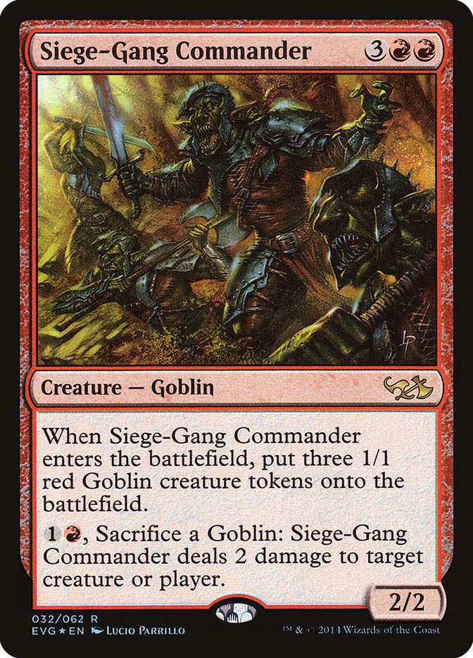 Siege-Gang Commander (Elves vs. Goblins) [Duel Decks Anthology] | Card Citadel