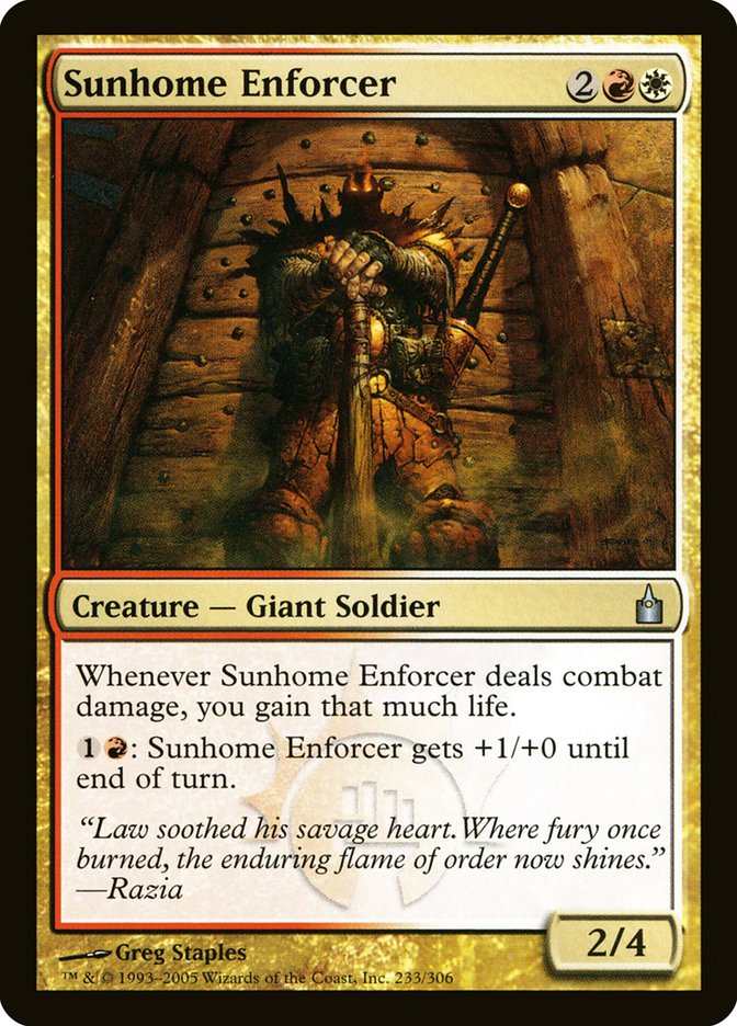 Sunhome Enforcer [Ravnica: City of Guilds] | Card Citadel