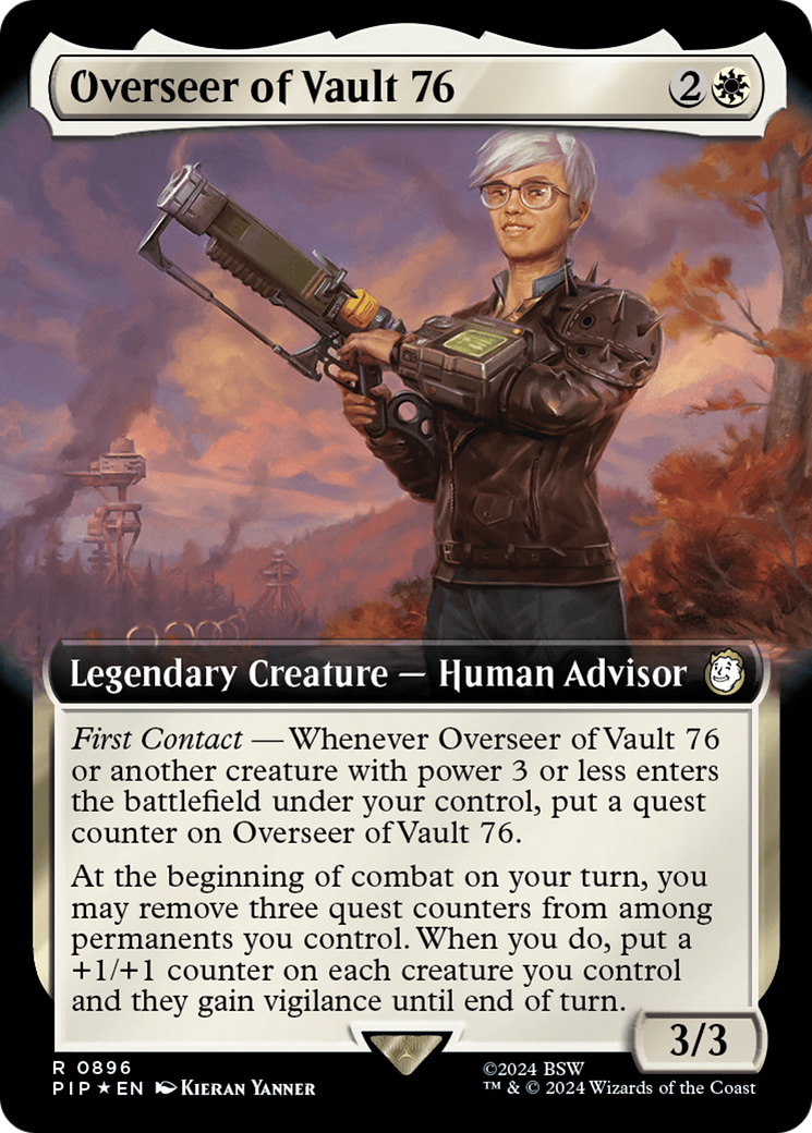 Overseer of Vault 76 (Extended Art) (Surge Foil) [Fallout] | Card Citadel
