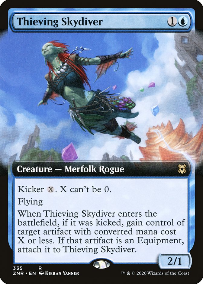 Thieving Skydiver (Extended Art) [Zendikar Rising] | Card Citadel