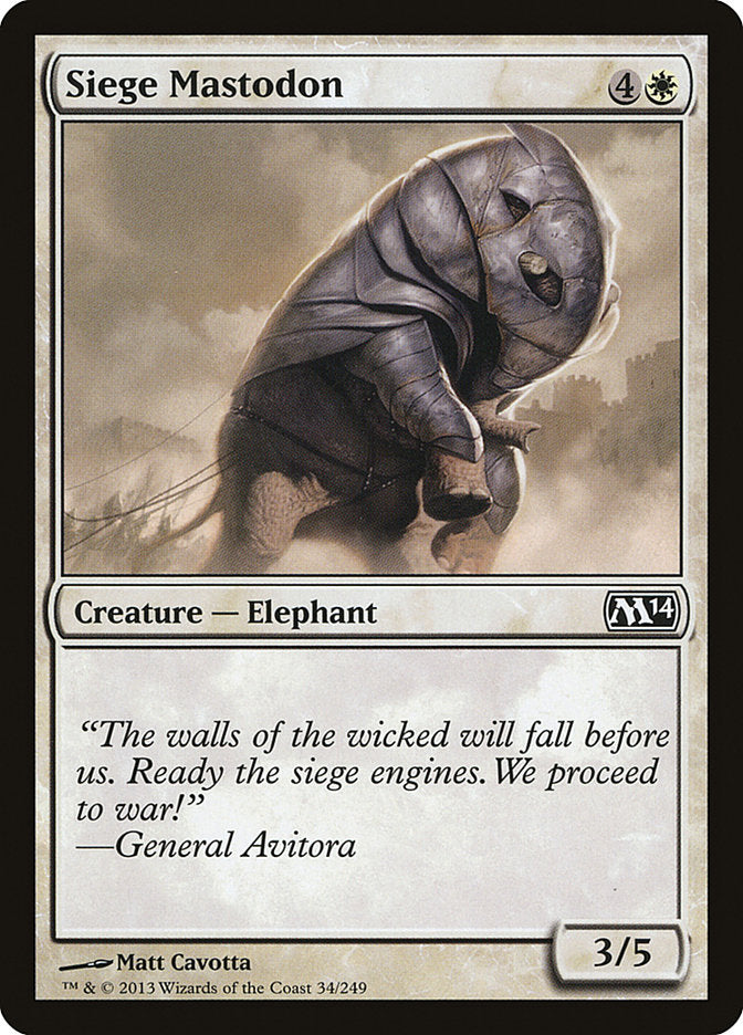 Siege Mastodon [Magic 2014] | Card Citadel