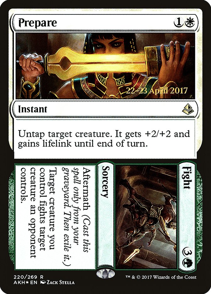 Prepare // Fight (Prerelease Promo) [Amonkhet Prerelease Promos] | Card Citadel