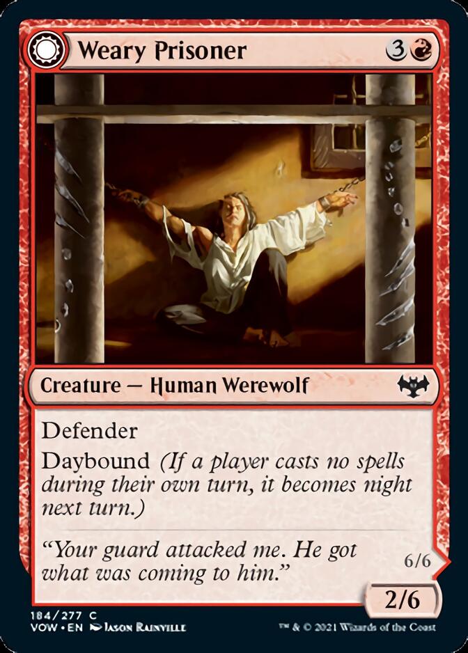 Weary Prisoner // Wrathful Jailbreaker [Innistrad: Crimson Vow] | Card Citadel