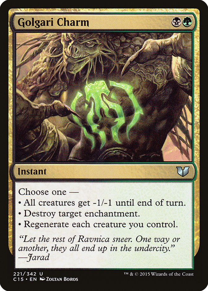 Golgari Charm [Commander 2015] | Card Citadel