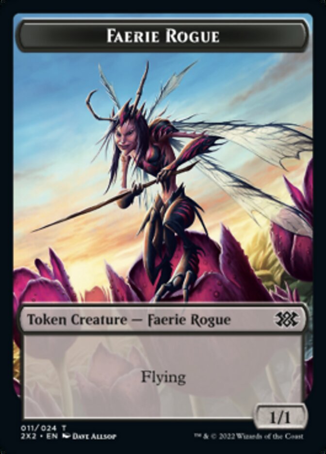 Faerie Rogue // Spirit Double-sided Token [Double Masters 2022 Tokens] | Card Citadel