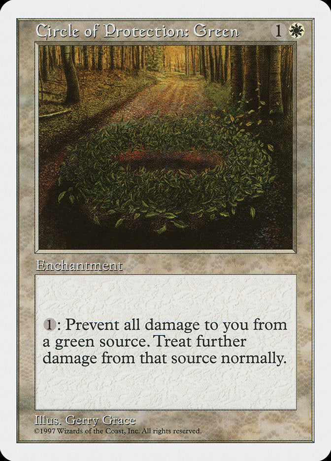 Circle of Protection: Green [Fifth Edition] | Card Citadel