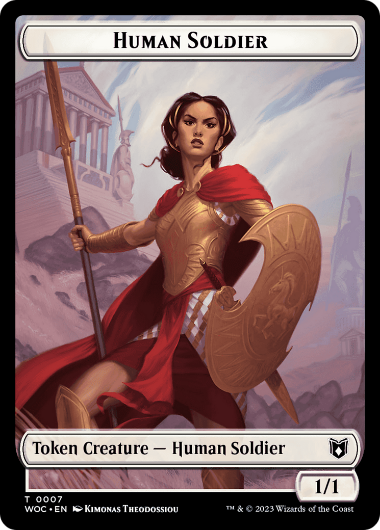 Pirate // Human Soldier Double-Sided Token [Wilds of Eldraine Commander Tokens] | Card Citadel