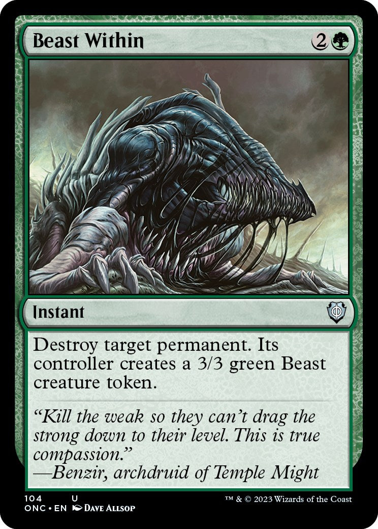 Beast Within [Phyrexia: All Will Be One Commander] | Card Citadel