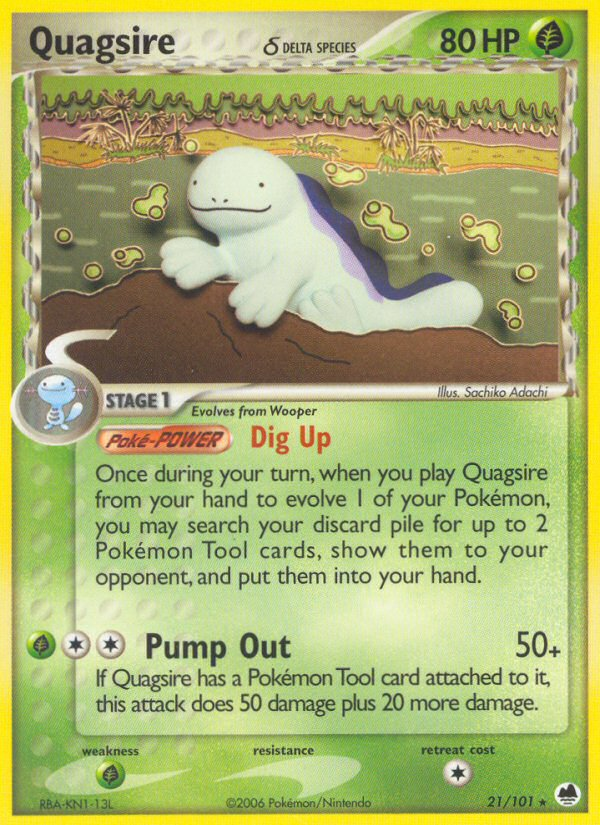 Quagsire (21/101) (Delta Species) [EX: Dragon Frontiers] | Card Citadel