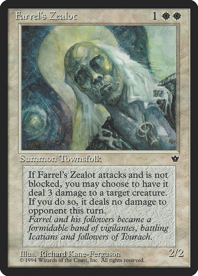 Farrel's Zealot (Richard Kane Ferguson) [Fallen Empires] | Card Citadel