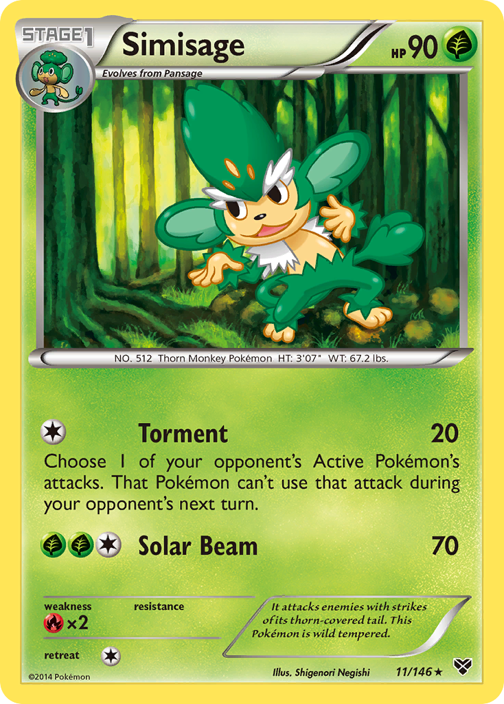 Simisage (11/146) [XY: Base Set] | Card Citadel