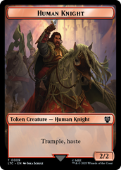 Human Knight // Human Double-Sided Token [The Lord of the Rings: Tales of Middle-Earth Commander Tokens] | Card Citadel