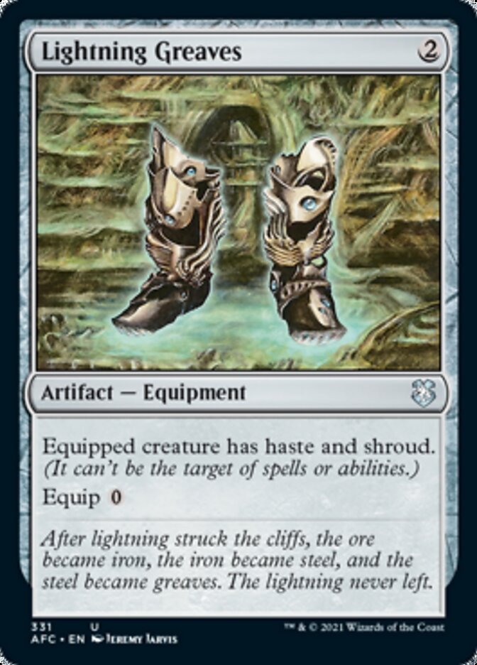 Lightning Greaves [Dungeons & Dragons: Adventures in the Forgotten Realms Commander] | Card Citadel