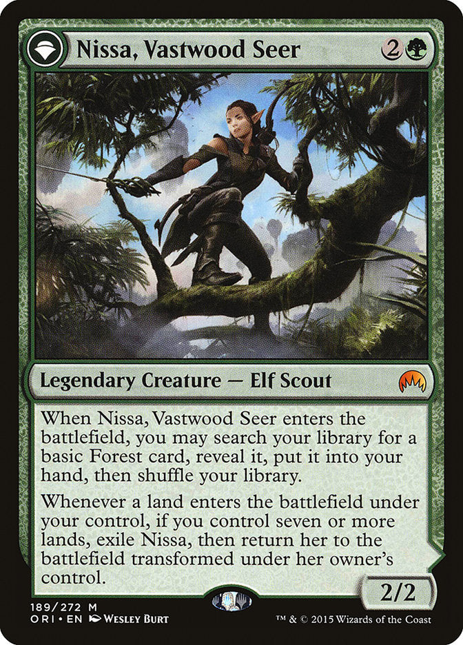 Nissa, Vastwood Seer // Nissa, Sage Animist [Magic Origins] | Card Citadel