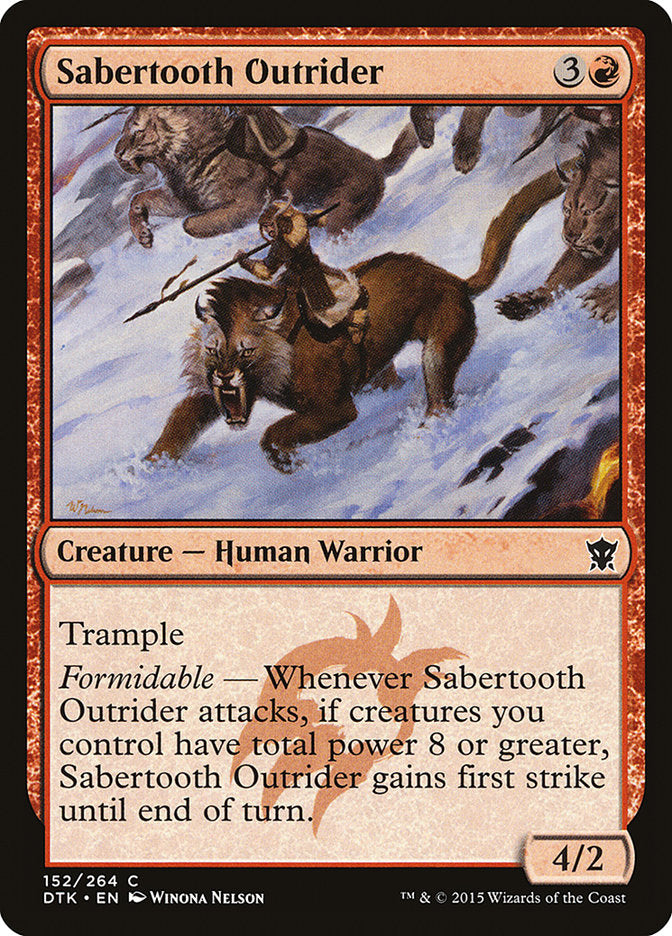 Sabertooth Outrider [Dragons of Tarkir] | Card Citadel