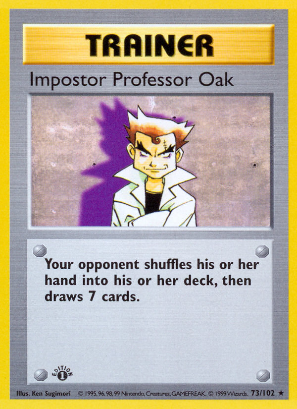 Impostor Professor Oak (73/102) (Shadowless) [Base Set 1st Edition] | Card Citadel