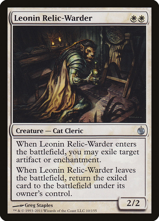 Leonin Relic-Warder [Mirrodin Besieged] | Card Citadel