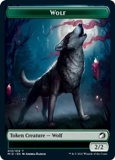 Rhino // Wolf Double-Sided Token [Innistrad: Midnight Hunt Commander Tokens] | Card Citadel