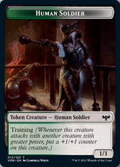 Human (001) // Human Soldier Double-sided Token [Innistrad: Crimson Vow Tokens] | Card Citadel