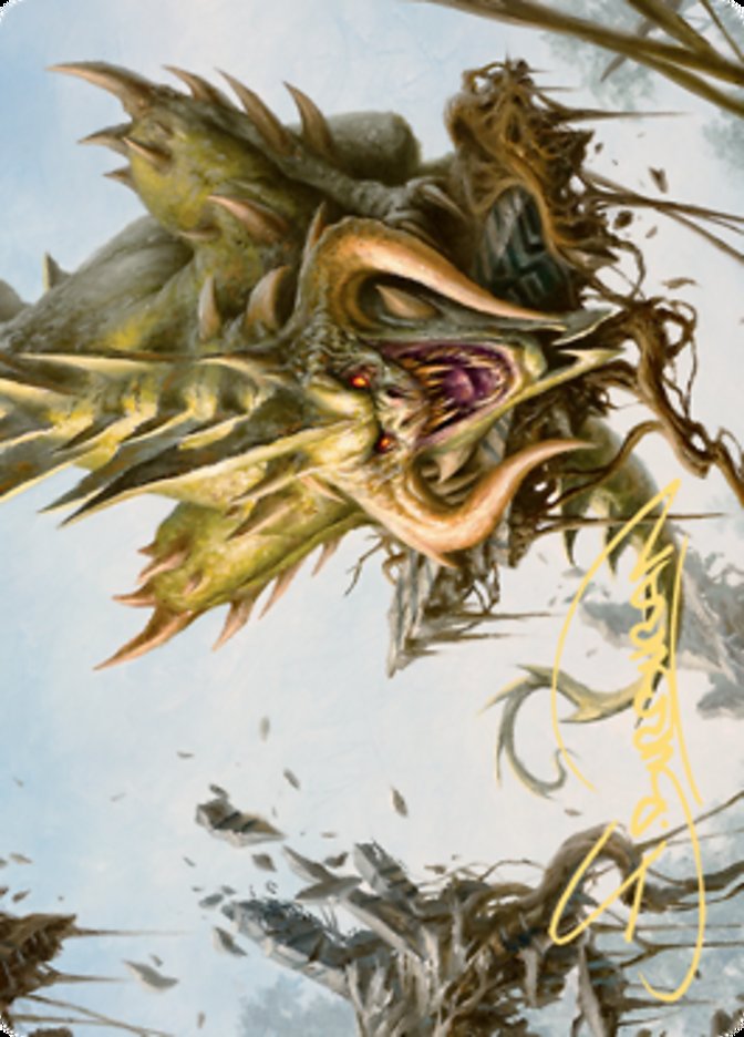 Canopy Baloth Art Card (Gold-Stamped Signature) [Zendikar Rising Art Series] | Card Citadel