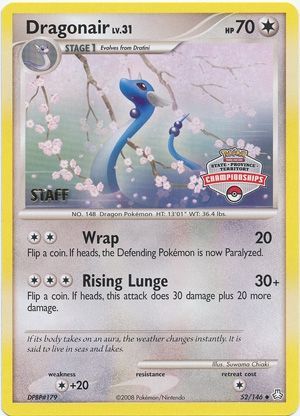 Dragonair (52/146) (State Province Territory Championship Staff) [Diamond & Pearl: Legends Awakened] | Card Citadel