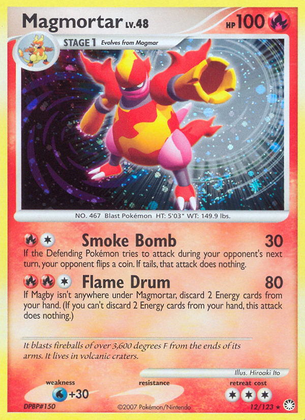 Magmortar (12/123) [Diamond & Pearl: Mysterious Treasures] | Card Citadel