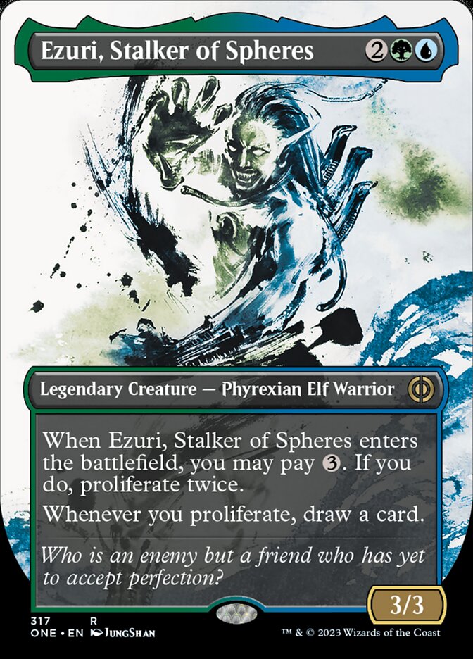 Ezuri, Stalker of Spheres (Borderless Ichor) [Phyrexia: All Will Be One] | Card Citadel