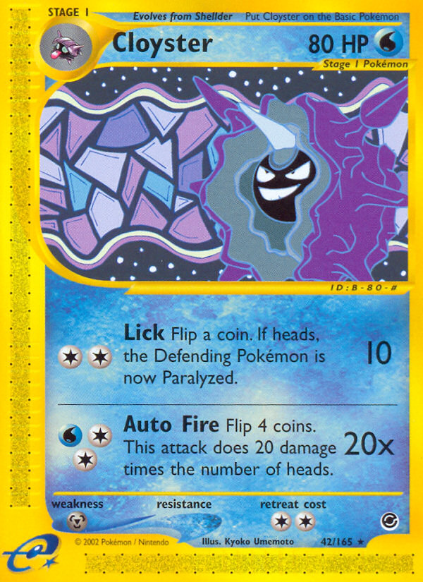 Cloyster (42/165) [Expedition: Base Set] | Card Citadel