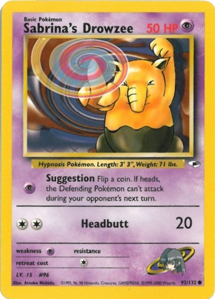 Sabrina's Drowzee (92/132) [Gym Heroes Unlimited] | Card Citadel