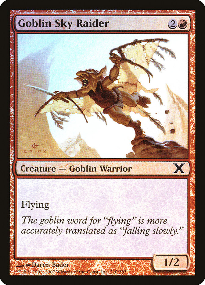 Goblin Sky Raider (Premium Foil) [Tenth Edition] | Card Citadel