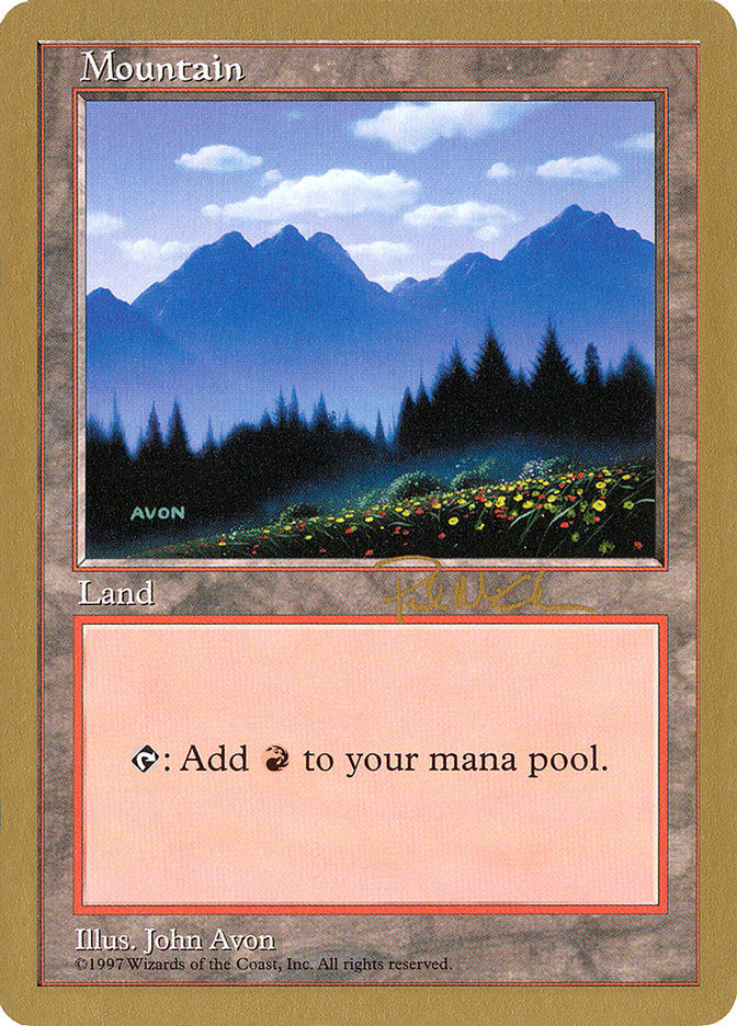 Mountain (pm445) (Paul McCabe) [World Championship Decks 1997] | Card Citadel