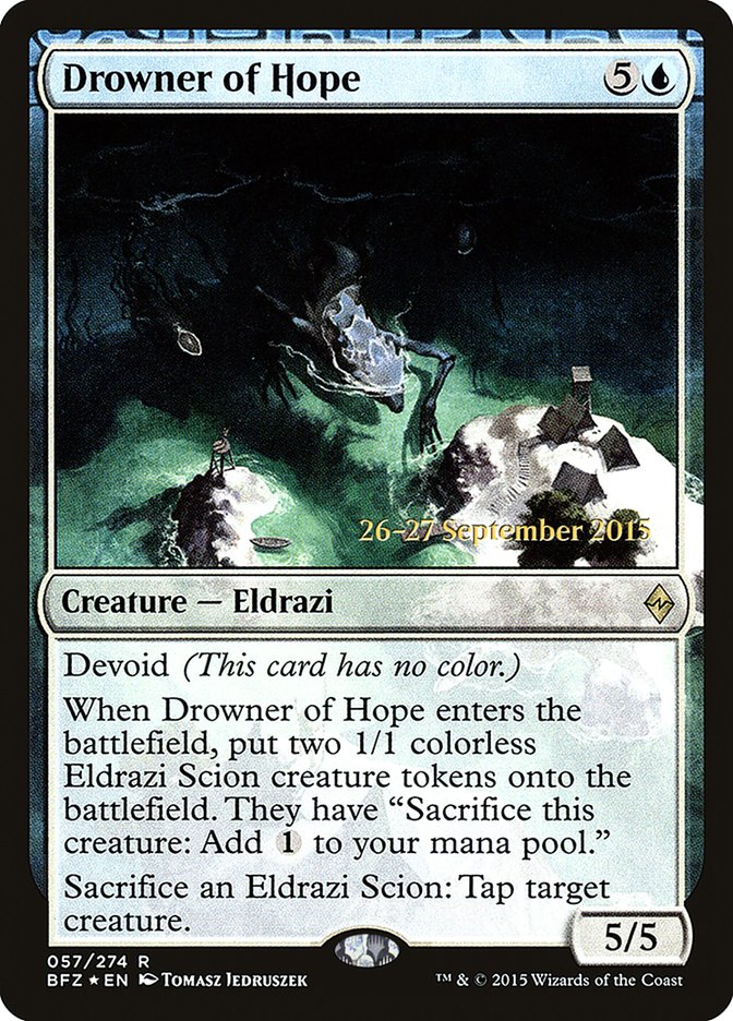 Drowner of Hope  [Battle for Zendikar Prerelease Promos] | Card Citadel